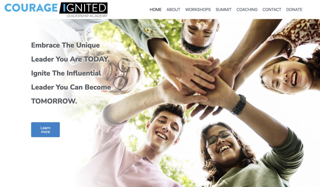 Courage Ignited Leadership Academy Website